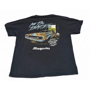 Snap-on Vintage Steel Series XL Black T-Shirt Classic Car Graphic Distressed